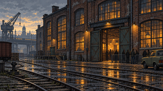 A queue outside the industrial entrance to Ostgut